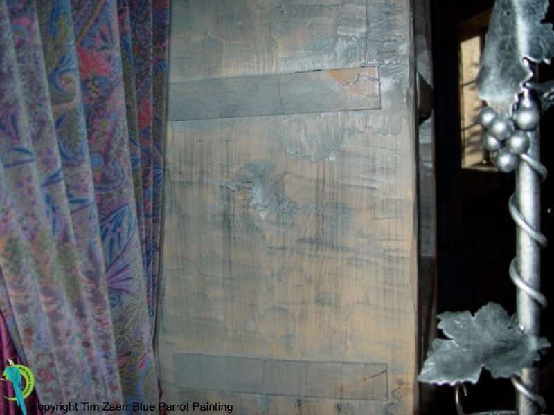 Decorative Painting: Aged Weathered Wood by Tim Zaerr at Joe and Pam Cockers Mad Dog Ranch