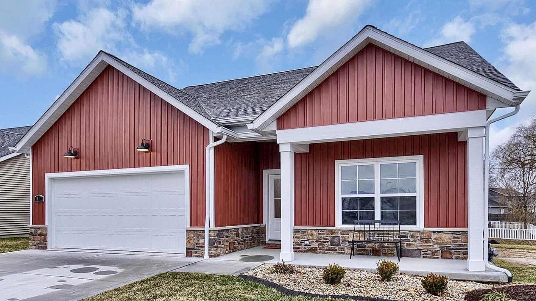 Red Exterior with White Trim