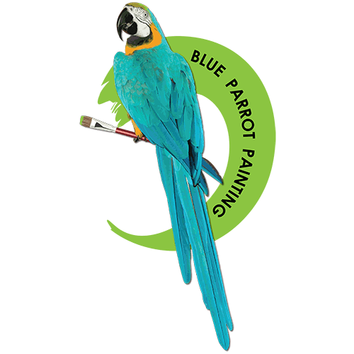 Blue Parrot Painting Logo