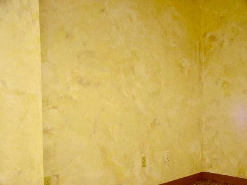 Venetian Plaster In Office by Tim Zaerr Blue Parrot Painting