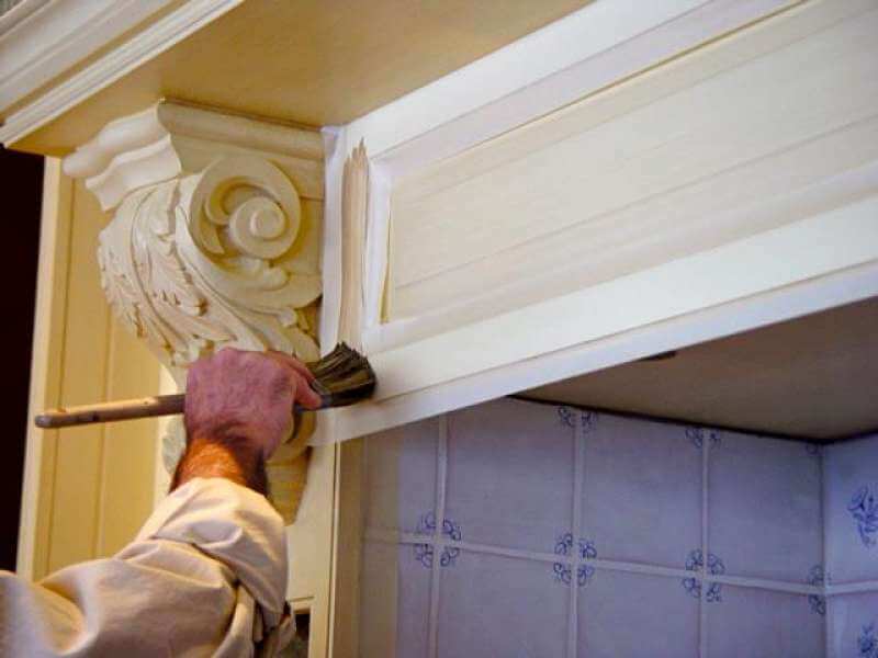 Custom Cabinetry in Antique Finish by Tim Zaerr for Clive Christian