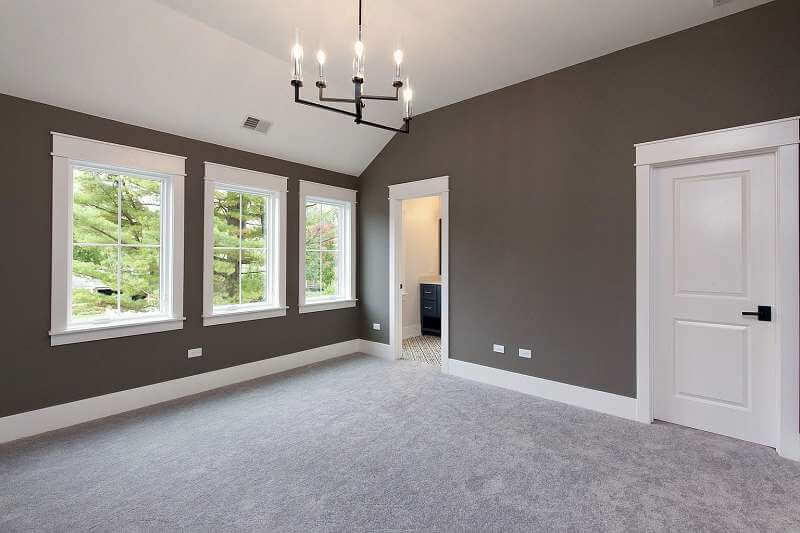 Master Bedroom in Sherwin Williams Gauntlet Gray SW 7019