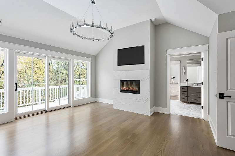 Master Bedroom Painted in Sherwin Williams Reflection, SW7661